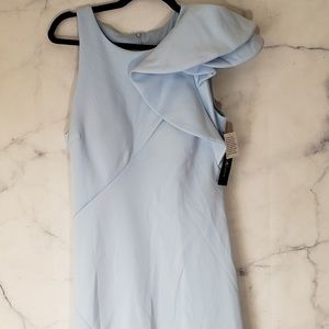 NWT - Betsy Adam Light Blue Sleeveless Scuba Gown